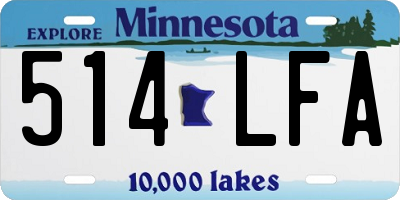 MN license plate 514LFA