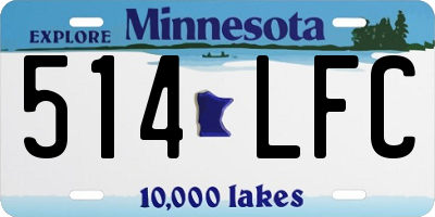 MN license plate 514LFC