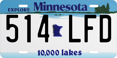 MN license plate 514LFD