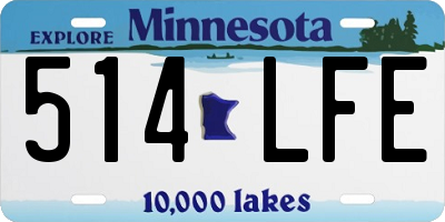 MN license plate 514LFE