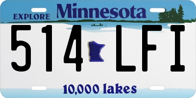 MN license plate 514LFI