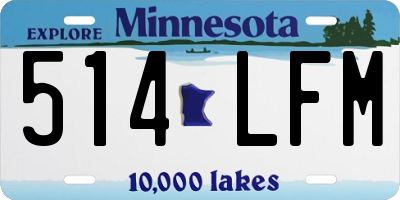 MN license plate 514LFM