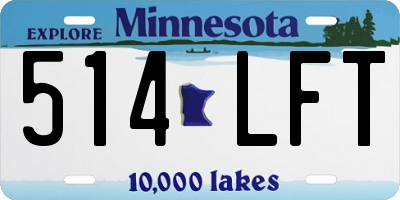 MN license plate 514LFT