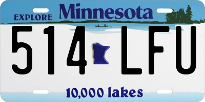 MN license plate 514LFU