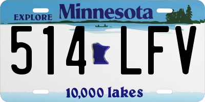 MN license plate 514LFV