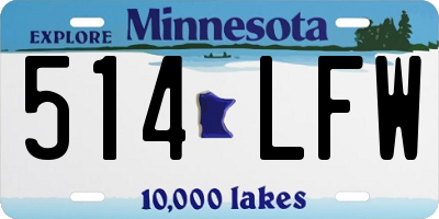 MN license plate 514LFW