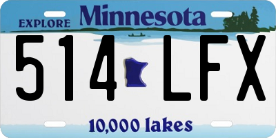 MN license plate 514LFX