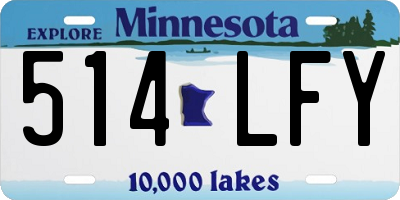 MN license plate 514LFY