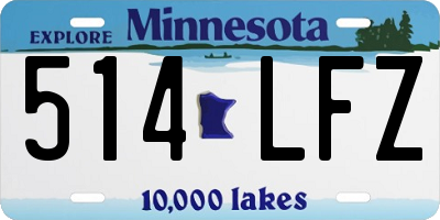 MN license plate 514LFZ