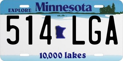 MN license plate 514LGA