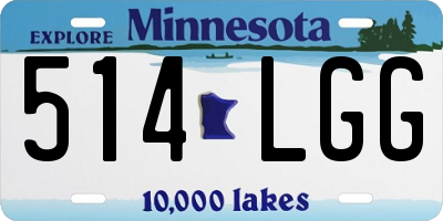 MN license plate 514LGG