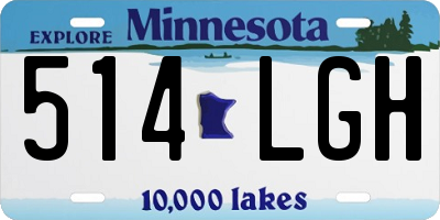 MN license plate 514LGH