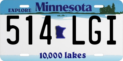 MN license plate 514LGI