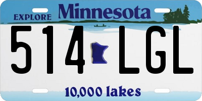 MN license plate 514LGL