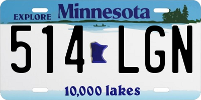 MN license plate 514LGN