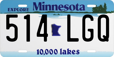 MN license plate 514LGQ