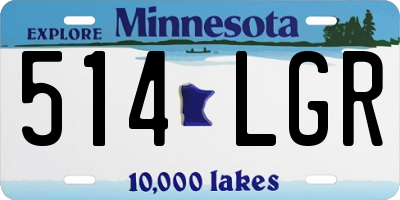 MN license plate 514LGR