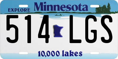 MN license plate 514LGS