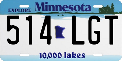 MN license plate 514LGT