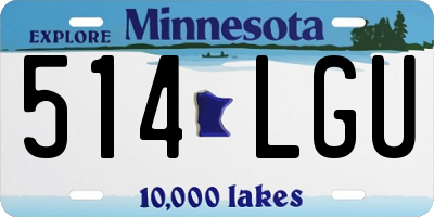 MN license plate 514LGU