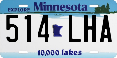 MN license plate 514LHA