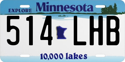 MN license plate 514LHB