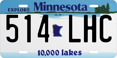 MN license plate 514LHC