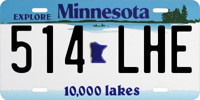 MN license plate 514LHE