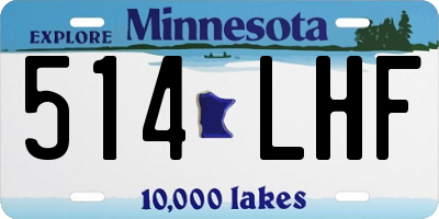 MN license plate 514LHF