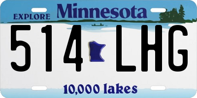 MN license plate 514LHG