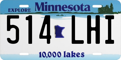 MN license plate 514LHI