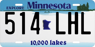 MN license plate 514LHL