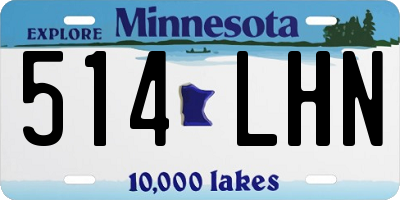 MN license plate 514LHN