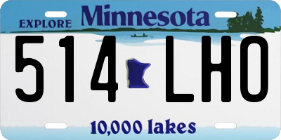 MN license plate 514LHO