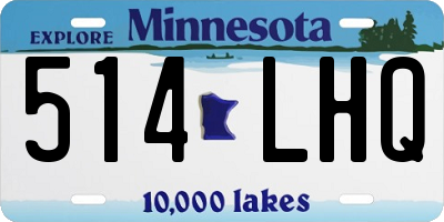 MN license plate 514LHQ