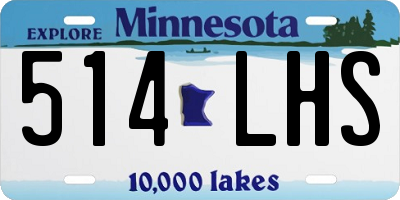 MN license plate 514LHS