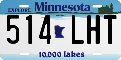 MN license plate 514LHT