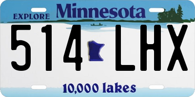MN license plate 514LHX