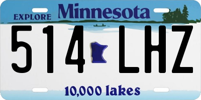 MN license plate 514LHZ