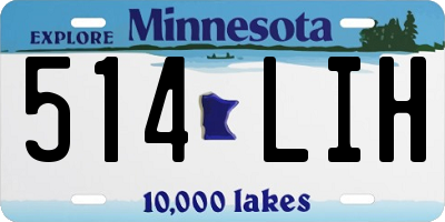 MN license plate 514LIH