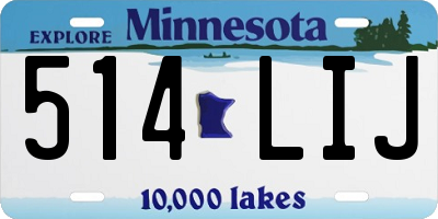MN license plate 514LIJ