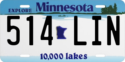 MN license plate 514LIN