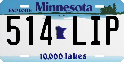 MN license plate 514LIP