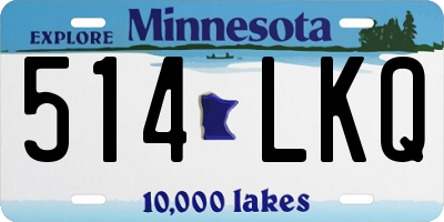 MN license plate 514LKQ