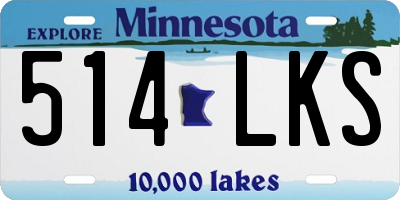 MN license plate 514LKS