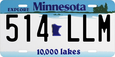 MN license plate 514LLM
