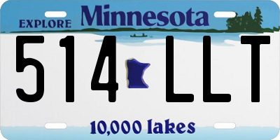 MN license plate 514LLT