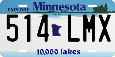 MN license plate 514LMX