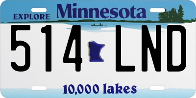 MN license plate 514LND