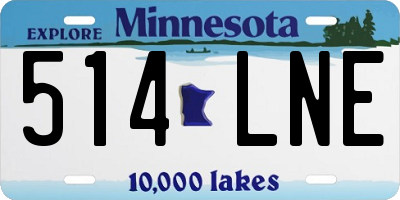 MN license plate 514LNE